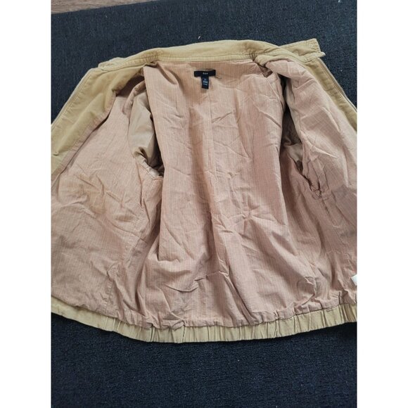 Vtg Y2K Gap Corduroy Wmn Jacket Beige Full Zip Trucker - Picture 8 of 15